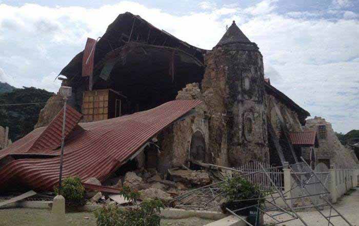 LOBOC CHURCH. One of the badly damaged in the 2013 earthquake is this centuries-old San Pedro Apostol Church.