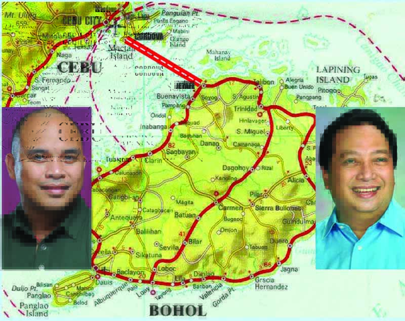 CONNECTING CEBU & BOHOL? Why not, with the proposed 22-km bridge using the floating bridge technology from Getafe, Bohol to Cordova Mactan, Cebu with Gov. Edgar Chatto and Rep. Aris Aumentado on top of the proposed project.