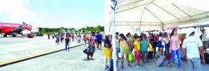 AND THEY'RE COMING! Both the city port and airport are filled with fiesta visitors starting last Monday as the fiesta month of May starts today with teh feast of St. Joseph, the worker, the patron saint of Tagbilaran City.