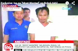 END OF THE ROAD. After more than a year in hiding, murder suspect, Wilfredo Toraya nab by CIDG agents in Pasig City.