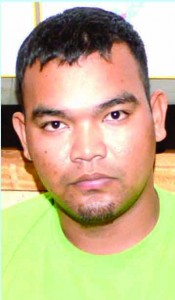 EXTORTION LEADER. Renilo Sambaga, 25, arrested in his hideout in Cabawan district, this city.