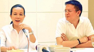 SURVEY LEADERS. Sen. Grace Poe and Sen. Chiz Escudero, both leading in nationwide surveys among the presidential and vice presidential timbers are arriving here tomorrow to talk with the Boholanos during a radio interview, press conference and a dialogue with the students at the Holy Name University gymnasium tomorrow.