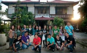 University of Boholâ€™s architectural students in front of the Beldiaâ€™s House during the USAID  Architectural Documentation workshop in Tagbilaran City.