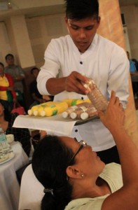 Bottled chocobao served during the SOPA earned its first official promotion from the governor who told Boholanos of the million peso prospect of riches with the Bohol dairy [production development program. (rac/PIA-7/Bohol)