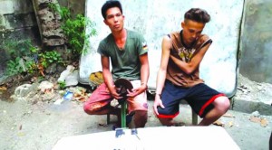 MISDEAL. Suspected pushers of shabu to students in the city, Alberto Dahab Jr. and Benedicto Olaso III, thought it was another deal only to realize they were dealing with the NBI team. And, so they bumped on the dead end.