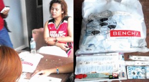END OF THE ROAD. Jan Joshua Agta, 24, a gay drug personality answers interrogation by operatives, doing an inventory of the items seized from him, during a buy bust operation at his safe house in Dampas, this city.