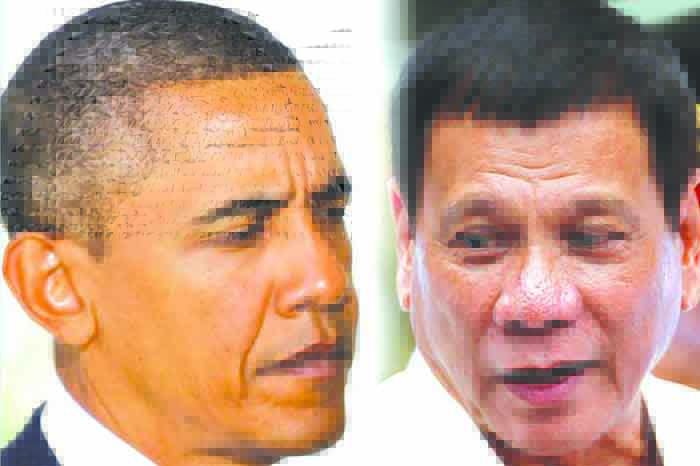 Composite photo of U.S. President Barack Obama and Philippine President Rodrigo Duterte.