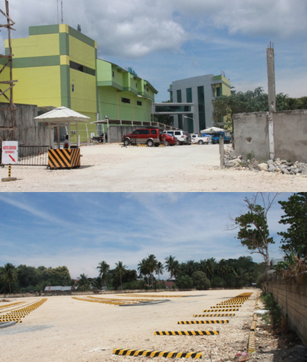 ICM NORTH CARPARK. Above photo shows the entrance and exit gate of the new parking area of ICM (below photo) which can accommodate up to 350 cars.